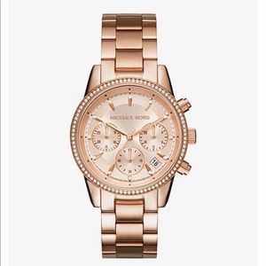 Michael Kors Pavé Rose Gold-Tone watch